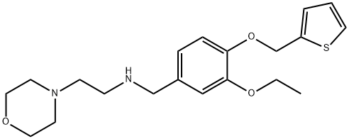 N-[3-ethoxy-4-(2-thienylmethoxy)benzyl]-N-[2-(4-morpholinyl)ethyl]amine Structural