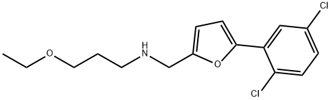 N-{[5-(2,5-dichlorophenyl)furan-2-yl]methyl}-3-ethoxypropan-1-amine Structural