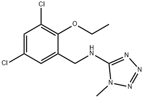 N-(3,5-dichloro-2-ethoxybenzyl)-N-(1-methyl-1H-tetraazol-5-yl)amine Structural