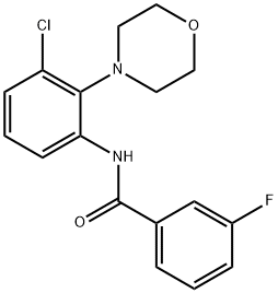 N-[3-chloro-2-(4-morpholinyl)phenyl]-3-fluorobenzamide Structural