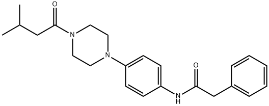 N-{4-[4-(3-methylbutanoyl)piperazin-1-yl]phenyl}-2-phenylacetamide Structural