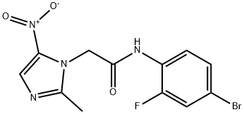 N-(4-bromo-2-fluorophenyl)-2-(2-methyl-5-nitro-1H-imidazol-1-yl)acetamide Structural