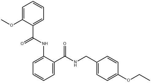 N-{2-[(4-ethoxybenzyl)carbamoyl]phenyl}-2-methoxybenzamide Structural