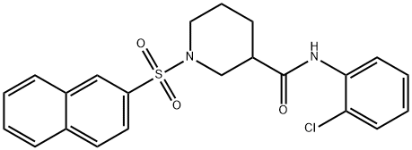N-(2-chlorophenyl)-1-(naphthalen-2-ylsulfonyl)piperidine-3-carboxamide Structural