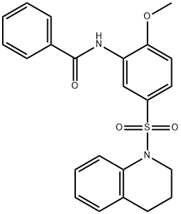 N-[5-(3,4-dihydroquinolin-1(2H)-ylsulfonyl)-2-methoxyphenyl]benzamide Structural