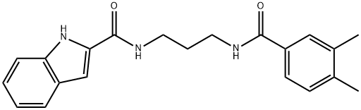 N-{3-[(3,4-dimethylbenzoyl)amino]propyl}-1H-indole-2-carboxamide Structural