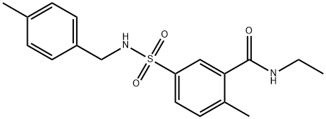 N-ethyl-2-methyl-5-[(4-methylbenzyl)sulfamoyl]benzamide Structural