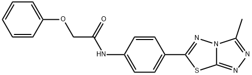N-[4-(3-methyl[1,2,4]triazolo[3,4-b][1,3,4]thiadiazol-6-yl)phenyl]-2-phenoxyacetamide Structural