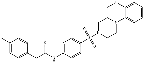 N-(4-{[4-(2-methoxyphenyl)piperazin-1-yl]sulfonyl}phenyl)-2-(4-methylphenyl)acetamide Structural