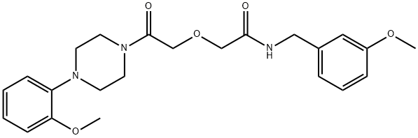 N-(3-methoxybenzyl)-2-{2-[4-(2-methoxyphenyl)piperazin-1-yl]-2-oxoethoxy}acetamide Structural