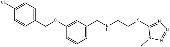 N-{3-[(4-chlorobenzyl)oxy]benzyl}-N-{2-[(1-methyl-1H-tetraazol-5-yl)sulfanyl]ethyl}amine Structural