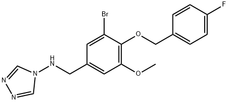 N-{3-bromo-4-[(4-fluorobenzyl)oxy]-5-methoxybenzyl}-4H-1,2,4-triazol-4-amine Structural