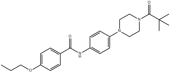 N-[4-[4-(2,2-dimethylpropanoyl)piperazin-1-yl]phenyl]-4-propoxybenzamide Structural