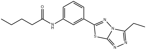 N-[3-(3-ethyl[1,2,4]triazolo[3,4-b][1,3,4]thiadiazol-6-yl)phenyl]pentanamide Structural