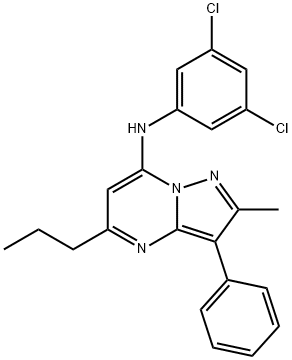 N-(3,5-dichlorophenyl)-2-methyl-3-phenyl-5-propylpyrazolo[1,5-a]pyrimidin-7-amine Structural