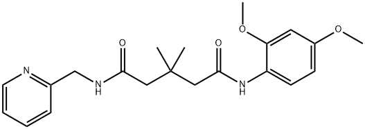 N-(2,4-dimethoxyphenyl)-3,3-dimethyl-N'-(pyridin-2-ylmethyl)pentanediamide Structural