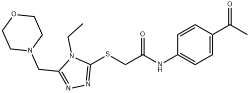 N-(4-acetylphenyl)-2-{[4-ethyl-5-(morpholin-4-ylmethyl)-4H-1,2,4-triazol-3-yl]sulfanyl}acetamide Structural