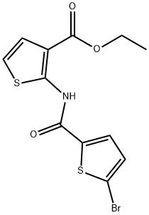ethyl 2-(5-bromothiophene-2-carboxamido)thiophene-3-carboxylate Structural
