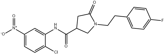 N-(2-chloro-5-nitrophenyl)-1-[2-(4-fluorophenyl)ethyl]-5-oxopyrrolidine-3-carboxamide Structural