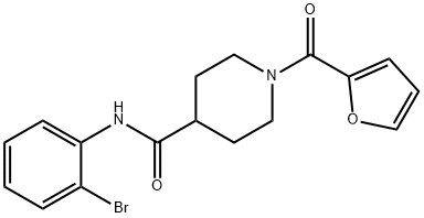 N-(2-bromophenyl)-1-(furan-2-ylcarbonyl)piperidine-4-carboxamide Structural