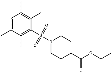 ethyl 1-[(2,3,5,6-tetramethylphenyl)sulfonyl]-4-piperidinecarboxylate Structural
