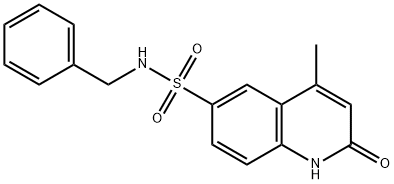 N-benzyl-4-methyl-2-oxo-1H-quinoline-6-sulfonamide Structural