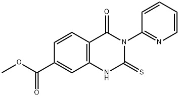 methyl 4-oxo-3-(pyridin-2-yl)-2-thioxo-1,2,3,4-tetrahydroquinazoline-7-carboxylate Structural