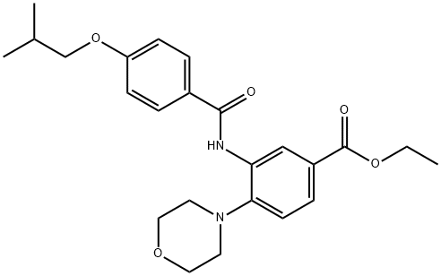 ethyl 3-[(4-isobutoxybenzoyl)amino]-4-(4-morpholinyl)benzoate Structural