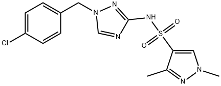 N-[1-(4-chlorobenzyl)-1H-1,2,4-triazol-3-yl]-1,3-dimethyl-1H-pyrazole-4-sulfonamide Structural