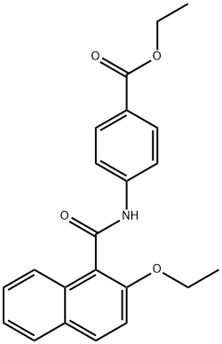 ethyl 4-[(2-ethoxy-1-naphthoyl)amino]benzoate Structural