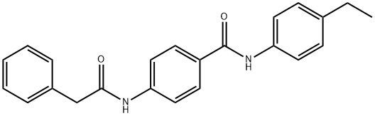 N-(4-ethylphenyl)-4-[(phenylacetyl)amino]benzamide Structural