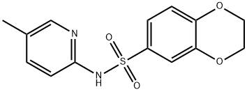 N-(5-methylpyridin-2-yl)-2,3-dihydro-1,4-benzodioxine-6-sulfonamide Structural