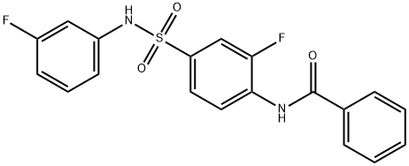 N-{2-fluoro-4-[(3-fluorophenyl)sulfamoyl]phenyl}benzamide Structural