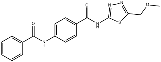 N-[5-(methoxymethyl)-1,3,4-thiadiazol-2-yl]-4-[(phenylcarbonyl)amino]benzamide Structural