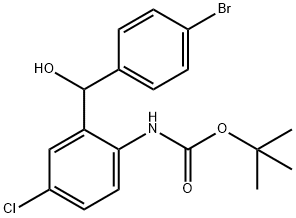 tert-butyl (2-((4-bromophenyl)(hydroxy)methyl)-4-chlorophenyl)carbamate Structural