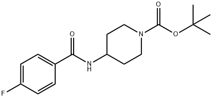 tert-Butyl 4-(4-fluorobenzamido)piperidine-1-carboxylate Structural