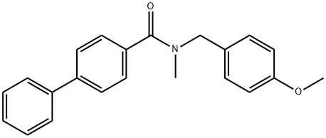 N-(4-methoxybenzyl)-N-methylbiphenyl-4-carboxamide Structural