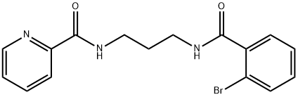 N-(3-{[(2-bromophenyl)carbonyl]amino}propyl)pyridine-2-carboxamide Structural