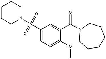 azepan-1-yl[2-methoxy-5-(piperidin-1-ylsulfonyl)phenyl]methanone Structural
