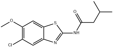 N-(5-chloro-6-methoxy-1,3-benzothiazol-2-yl)-3-methylbutanamide Structural