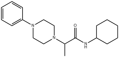 N-cyclohexyl-2-(4-phenylpiperazin-1-yl)propanamide Structural