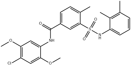 N-(4-chloro-2,5-dimethoxyphenyl)-3-[(2,3-dimethylphenyl)sulfamoyl]-4-methylbenzamide Structural