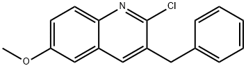 Quinoline, 2-chloro-6-methoxy-3-(phenylmethyl)- Structural
