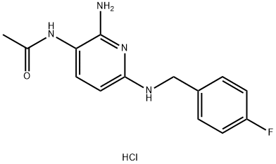 N-(2-amino-6-((4-fluorobenzyl)amino)pyridin-3-yl)acetamide hydrochloride