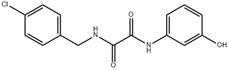 N-(4-chlorobenzyl)-N'-(3-hydroxyphenyl)ethanediamide Structural