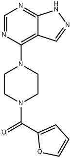 furan-2-yl-[4-(1H-pyrazolo[3,4-d]pyrimidin-4-yl)piperazin-1-yl]methanone Structural