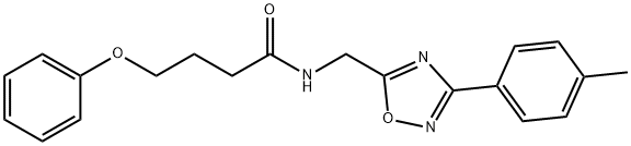 N-{[3-(4-methylphenyl)-1,2,4-oxadiazol-5-yl]methyl}-4-phenoxybutanamide Structural