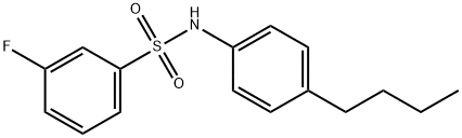 N-(4-butylphenyl)-3-fluorobenzenesulfonamide Structural