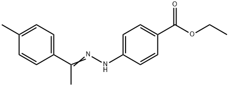 ethyl 4-{(2E)-2-[1-(4-methylphenyl)ethylidene]hydrazinyl}benzoate Structural