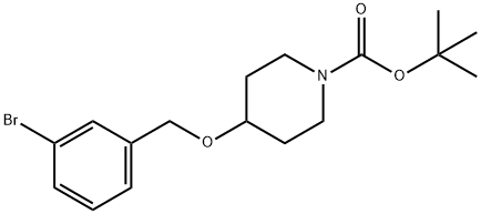 tert-butyl 4-[(3-bromobenzyl)oxy]piperidine-1-carboxylate Structural